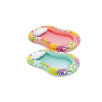 Надувной матрас-шезлонг для плавания INTEX "ТРОПИЧЕСКИЙ ОАЗИС" 57803 206х122см до 100кг, 2 цвета Надувной матрас-шезлонг для плавания INTEX "ТРОПИЧЕСКИЙ ОАЗИС" 57803 206х122см до 100кг, 2 цвета